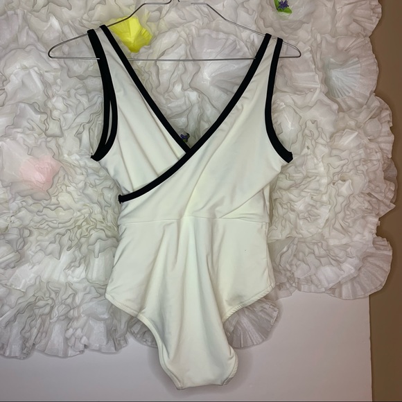 Solid & Striped One Piece Bathing Suit - Picture 4 of 8